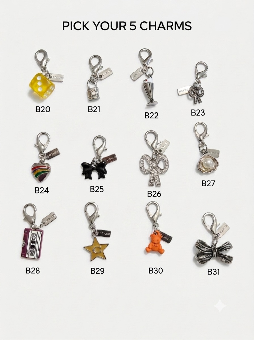 Mini Charm Bundle – Pick Any 5 Charms | Mix & Match | Bag Charm